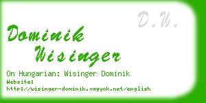 dominik wisinger business card